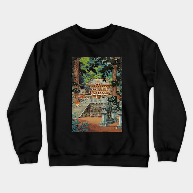 The Gate Yomei at Nikko Shrine by Tsuchiya Koitsu Crewneck Sweatshirt by Takeda_Art